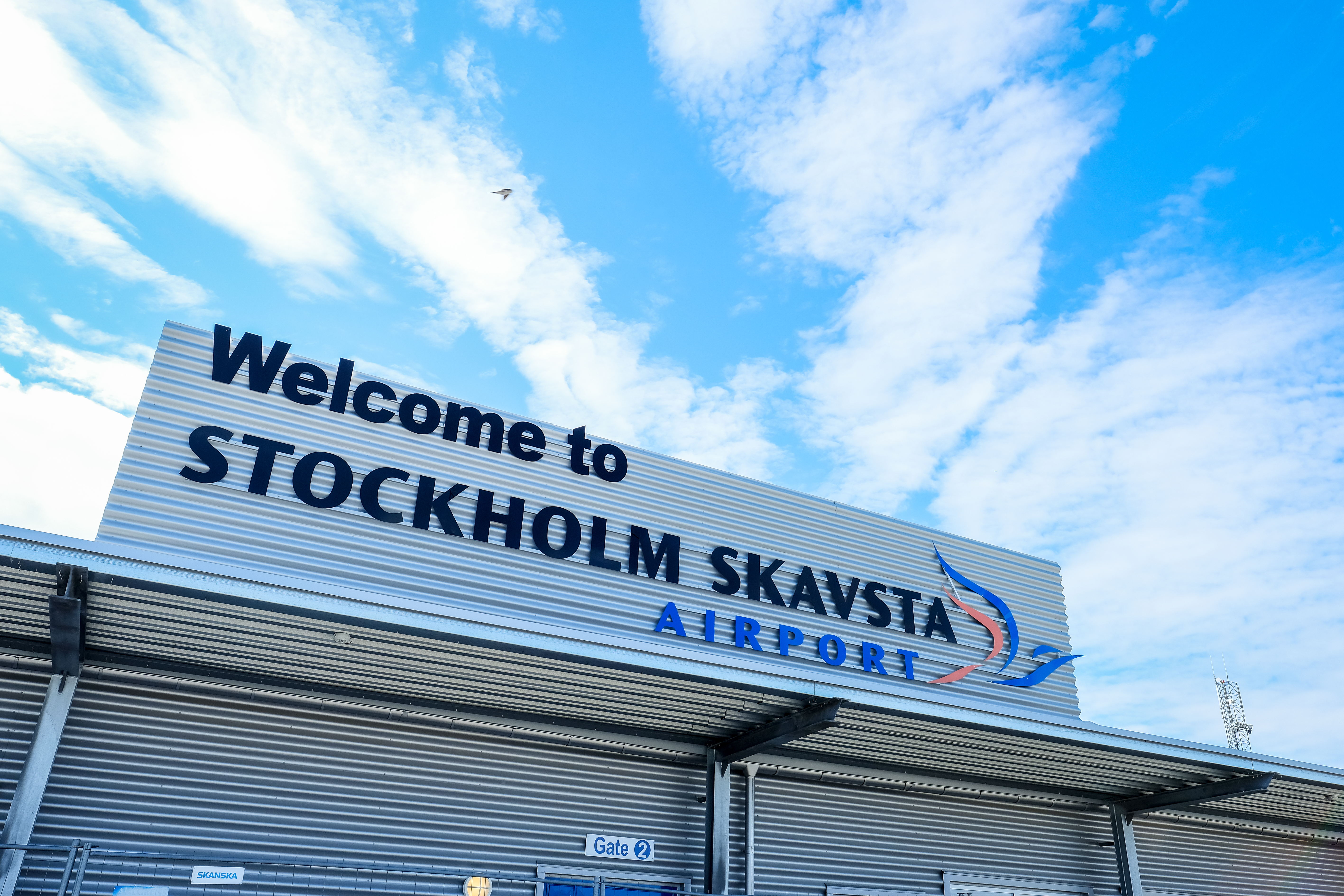 Stockholm Skavsta Flygplats - skylt