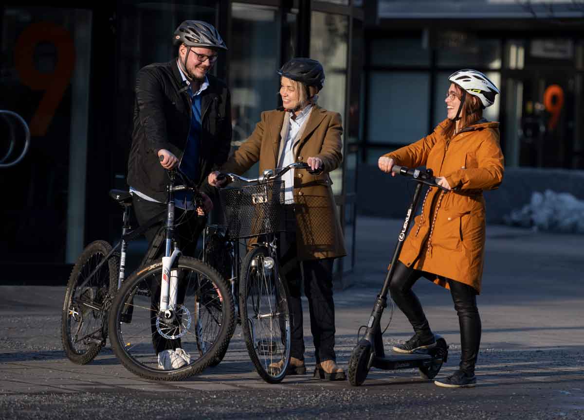 Cyklister i Explore Arlandastad