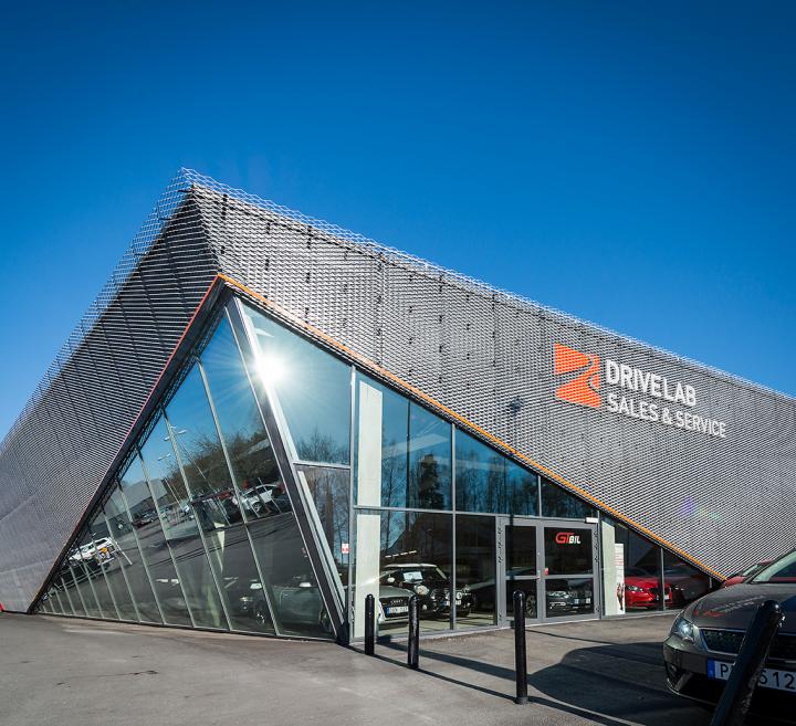 Drivelab Sales and Service Exteriör, en del av Explore Arlandastad