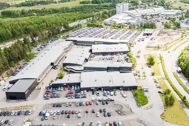 Flygvy Drivelab Center, en del av Explore Arlandastad