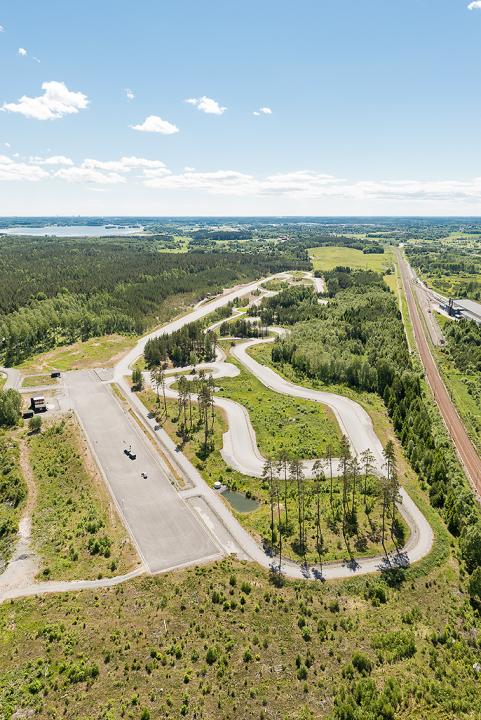 Flygvy Drivelab Test Track 2, en del av Explore Arlandastad