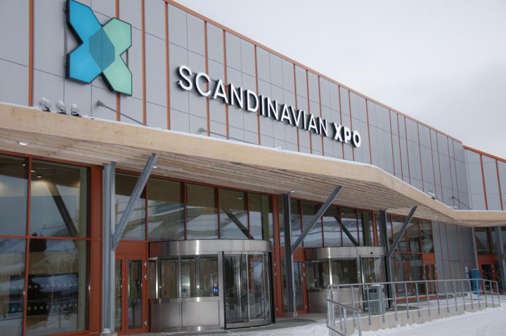 Huvudentré Scandinavian XPO, en del av Explore Arlandastad