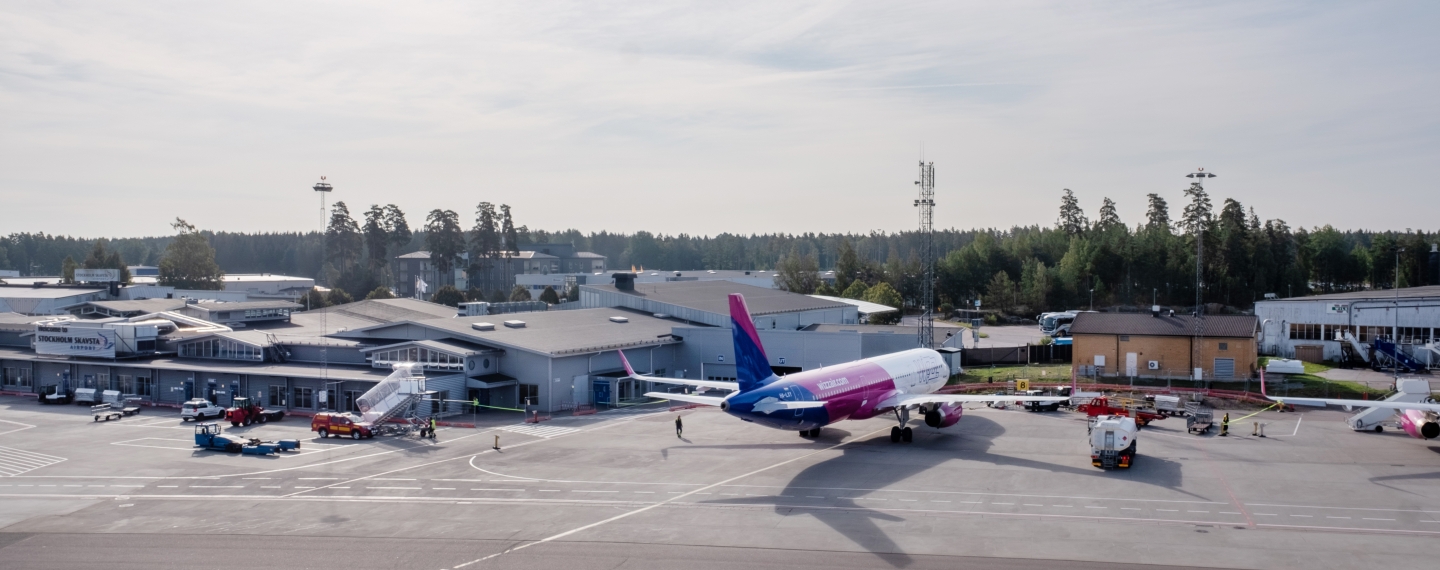 Vy över Stockholm Skavsta Airport