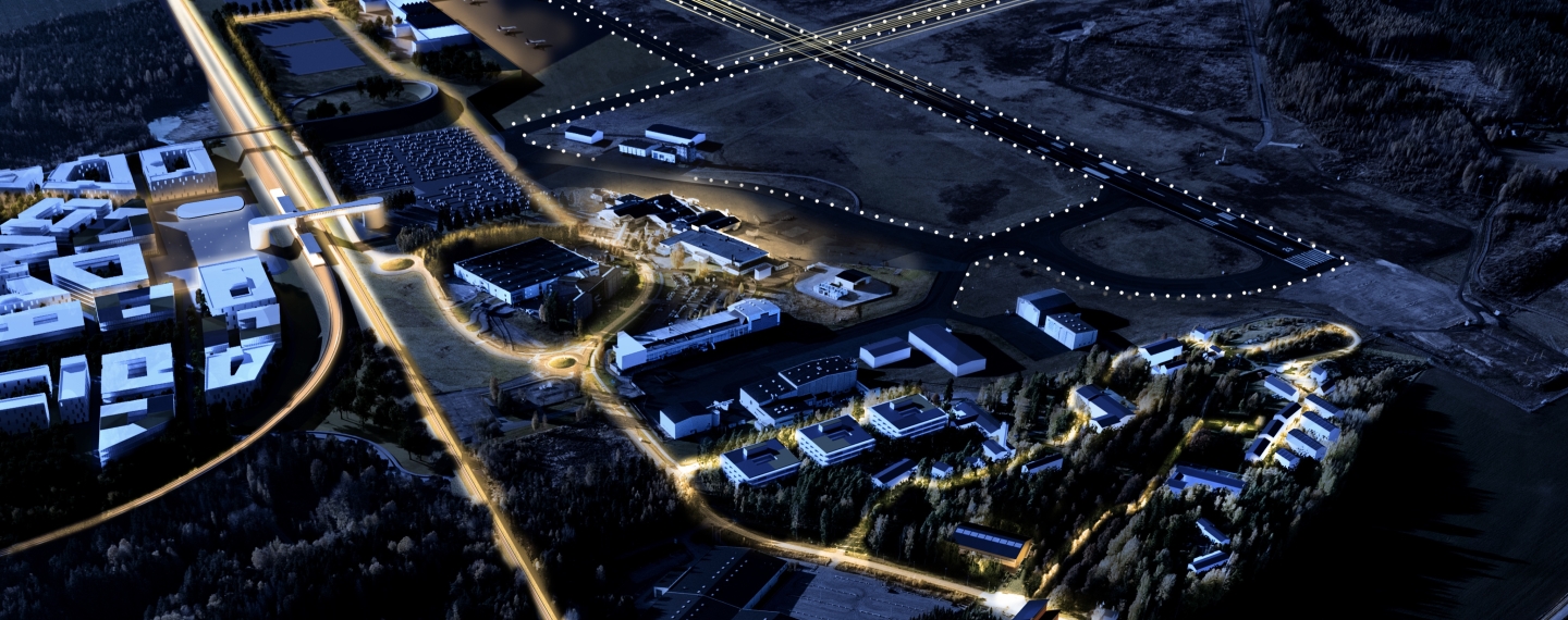 Skavsta by night